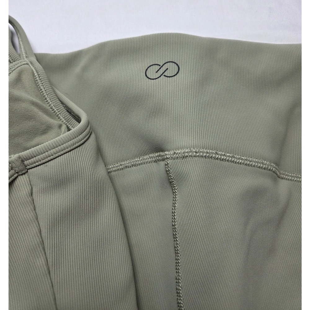CALIA by Carrie Underwood Ribbed Sports Bra and Leggings Set Sage Green Small - Picture 3 of 9